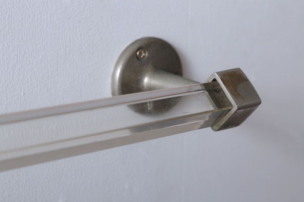 アンティーク雑貨　和製アンティーク　レトロモダンなガラスポールタオル掛け