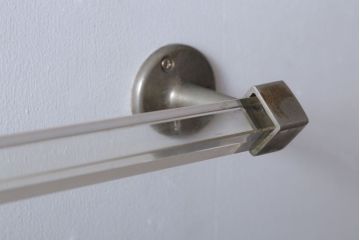 アンティーク雑貨　和製アンティーク　レトロモダンなガラスポールタオル掛け