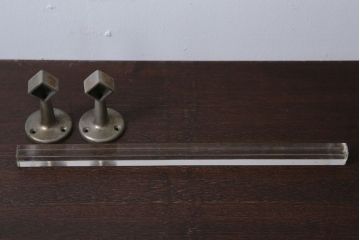 アンティーク雑貨　和製アンティーク　レトロモダンなガラスポールタオル掛け