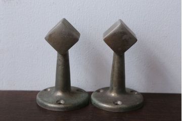 アンティーク雑貨　和製アンティーク　レトロモダンなガラスポールタオル掛け