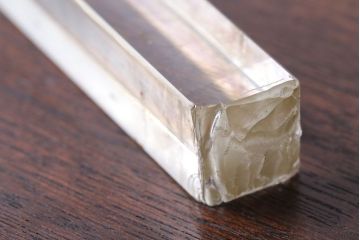 アンティーク雑貨　和製アンティーク　レトロモダンなガラスポールタオル掛け