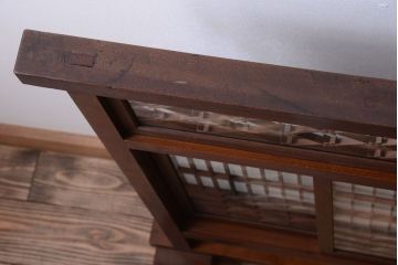 古民具・骨董　組子ガラス引き戸付き!アンティークパーテーション(衝立)