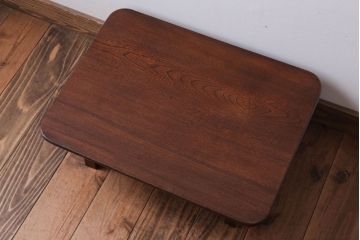 アンティーク家具　ジャンク品　総欅材のアンティークちゃぶ台