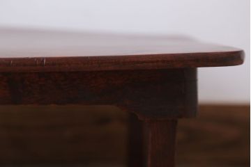 アンティーク家具　ジャンク品　総欅材!天板玉杢材のアンティークちゃぶ台