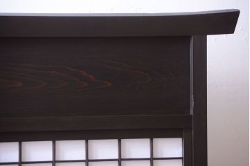 古民具・骨董　障子戸付き!大振りなアンティークの木製衝立(パーテーション)