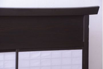 古民具・骨董　障子戸付き!大振りなアンティークの木製衝立(パーテーション)