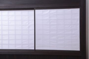 古民具・骨董　障子戸付き!大振りなアンティークの木製衝立(パーテーション)