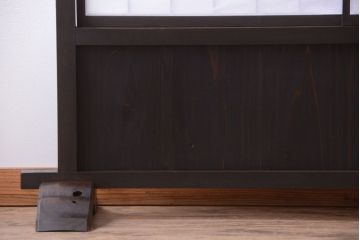 古民具・骨董　障子戸付き!大振りなアンティークの木製衝立(パーテーション)