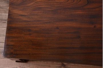 アンティーク家具　和製アンティーク　総欅材!天板一枚板の古い座卓