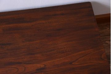 アンティーク家具　和製アンティーク　総欅材!天板一枚板の古い座卓