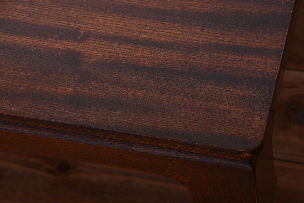 アンティーク家具　和製アンティーク　総欅材!天板一枚板の古い座卓