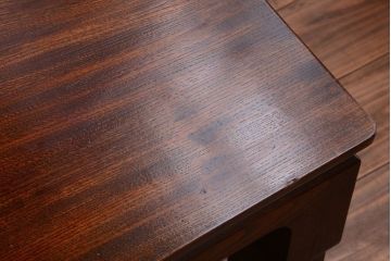 アンティーク家具　和製アンティーク　総欅材!天板一枚板の古い座卓