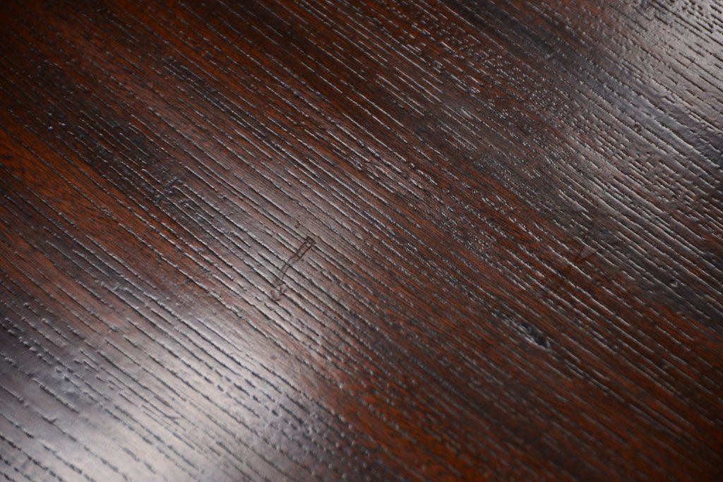 アンティーク家具　和製アンティーク　総欅材!天板一枚板の古い座卓