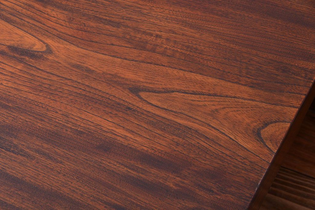 アンティーク家具　和製アンティーク　総欅材!天板一枚板の古い座卓