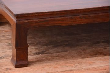 アンティーク家具　和製アンティーク　総欅材!天板一枚板の古い座卓