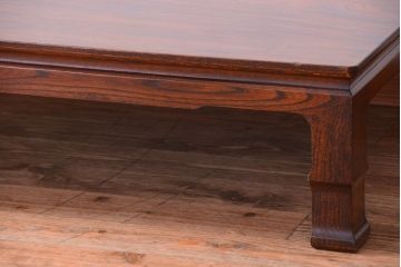 アンティーク家具　和製アンティーク　総欅材!天板一枚板の古い座卓