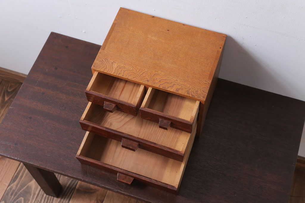 アンティーク家具　和製アンティーク　前面欅材!上質な小引き出し