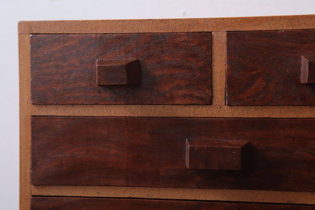 アンティーク家具　和製アンティーク　前面欅材!上質な小引き出し