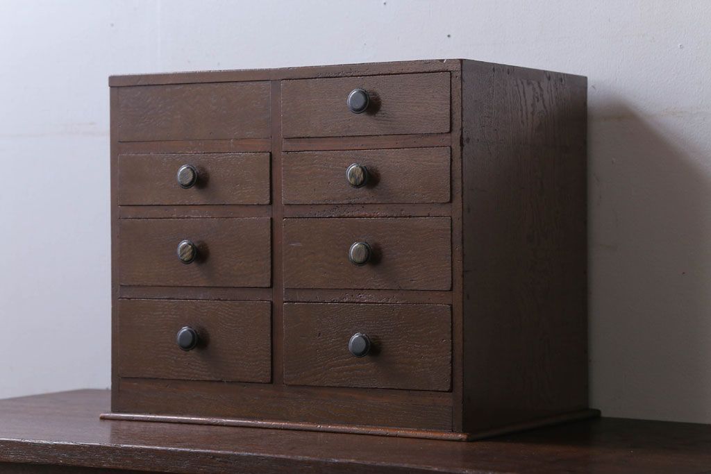 アンティーク雑貨　和製アンティーク　古い木製の横型小引き出し
