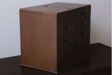 アンティーク雑貨　和製アンティーク　古い木製の横型小引き出し