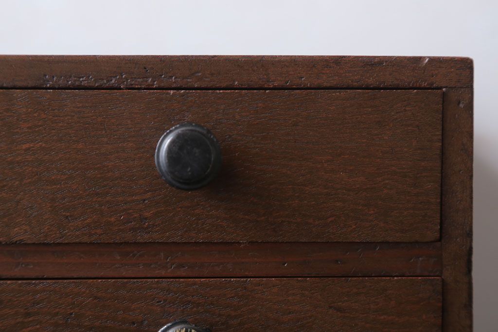 アンティーク雑貨　和製アンティーク　古い木製の横型小引き出し