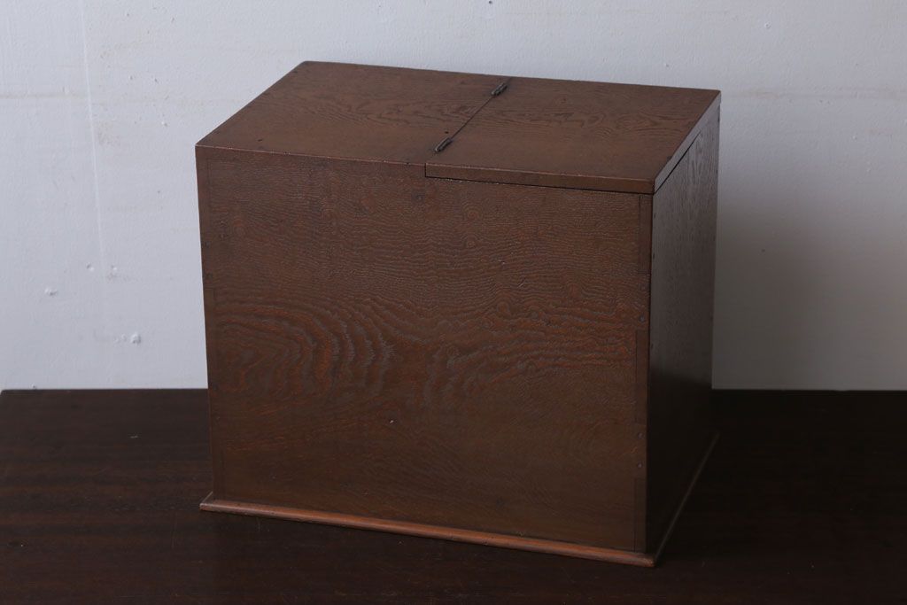 アンティーク雑貨　和製アンティーク　古い木製の横型小引き出し