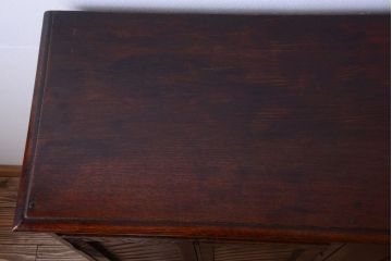 アンティーク家具　和製アンティーク　ナラ材の上質な収納棚(キャビネット・下駄箱)