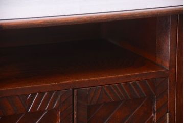 アンティーク家具　和製アンティーク　ナラ材の上質な収納棚(キャビネット・下駄箱)