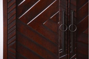 アンティーク家具　和製アンティーク　ナラ材の上質な収納棚(キャビネット・下駄箱)