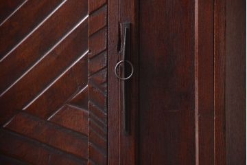 アンティーク家具　和製アンティーク　ナラ材の上質な収納棚(キャビネット・下駄箱)