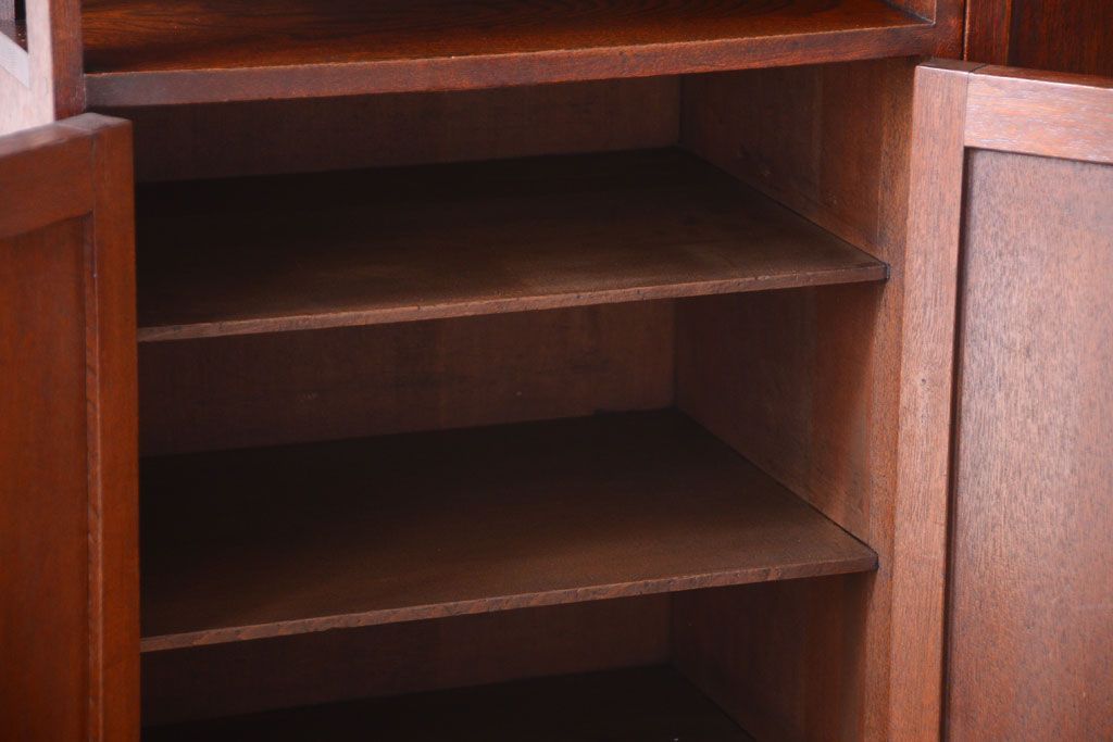 アンティーク家具　和製アンティーク　ナラ材の上質な収納棚(キャビネット・下駄箱)