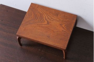 アンティーク雑貨　古民具・骨董　欅材の上品なアンティーク花台(2)