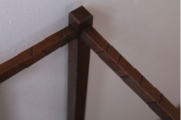 アンティーク雑貨　古民具・骨董　大正期　引き出し付き!古いナラ材のアンティーク傘立て