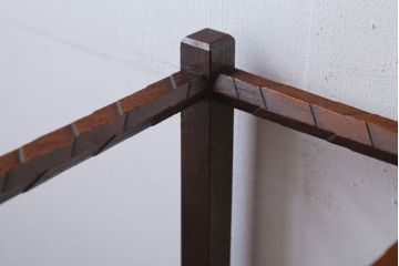 アンティーク雑貨　古民具・骨董　大正期　引き出し付き!古いナラ材のアンティーク傘立て