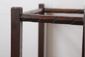 アンティーク雑貨　古民具・骨董　大正期　引き出し付き!古いナラ材のアンティーク傘立て