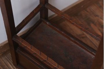 アンティーク雑貨　古民具・骨董　大正期　引き出し付き!古いナラ材のアンティーク傘立て