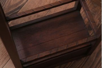 アンティーク雑貨　古民具・骨董　大正期　引き出し付き!古いナラ材のアンティーク傘立て