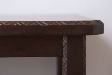 アンティーク家具　和製アンティーク　古いナラ材の上質でおしゃれなサイドテーブル