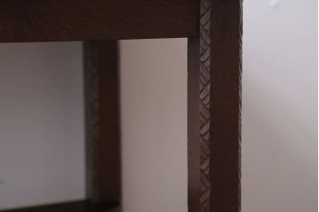 アンティーク家具　和製アンティーク　古いナラ材の上質でおしゃれなサイドテーブル