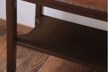 アンティーク家具　和製アンティーク　古いナラ材の上質でおしゃれなサイドテーブル