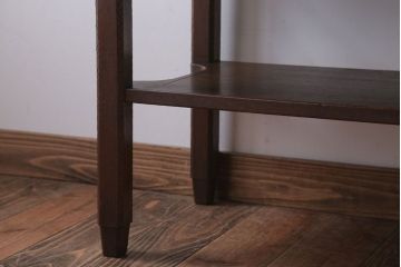 アンティーク家具　和製アンティーク　古いナラ材の上質でおしゃれなサイドテーブル