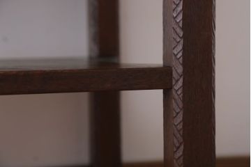 アンティーク家具　和製アンティーク　古いナラ材の上質でおしゃれなサイドテーブル