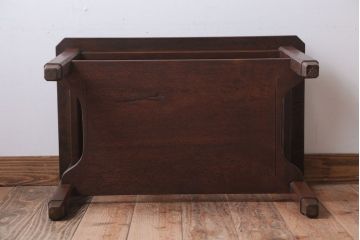 アンティーク家具　和製アンティーク　古いナラ材の上質でおしゃれなサイドテーブル