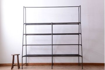 ヴィンテージ家具　ビンテージ　特大サイズ!組み立て式アイアンラック(陳列棚・ディスプレイラック)