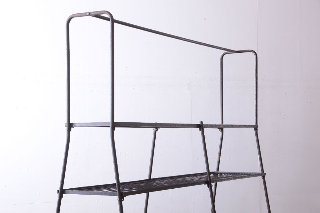 ヴィンテージ家具　ビンテージ　特大サイズ!組み立て式アイアンラック(陳列棚・ディスプレイラック)