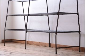 ヴィンテージ家具　ビンテージ　特大サイズ!組み立て式アイアンラック(陳列棚・ディスプレイラック)