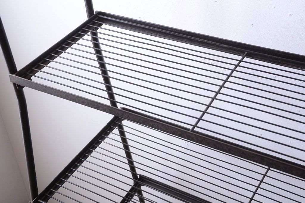 ヴィンテージ家具　ビンテージ　特大サイズ!組み立て式アイアンラック(陳列棚・ディスプレイラック)