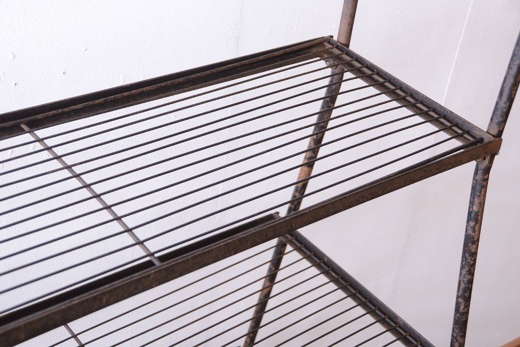 ヴィンテージ家具　ビンテージ　特大サイズ!組み立て式アイアンラック(陳列棚・ディスプレイラック)