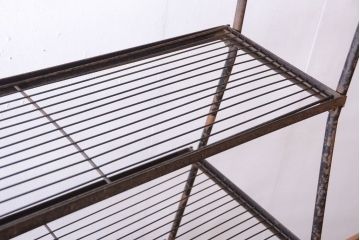 ヴィンテージ家具　ビンテージ　特大サイズ!組み立て式アイアンラック(陳列棚・ディスプレイラック)
