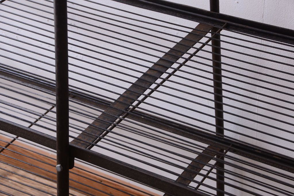 ヴィンテージ家具　ビンテージ　特大サイズ!組み立て式アイアンラック(陳列棚・ディスプレイラック)